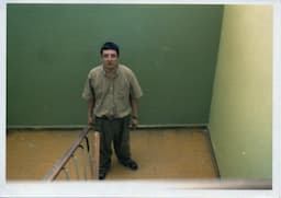 Man in stairwell